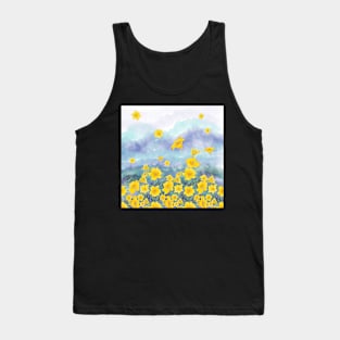 Daylily flowers over stormy sky Tank Top